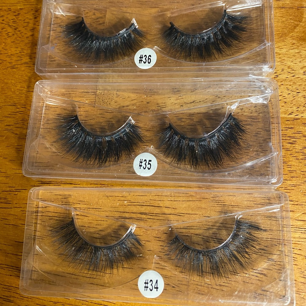 Pick 3 Pairs ✨ False Lashes Fluffy Wispy Mink - Picture 3 of 5